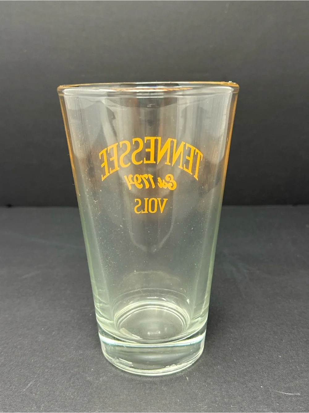 NCAA University of Tennessee Vols Logo Clear 16 oz Beverage Glass A1